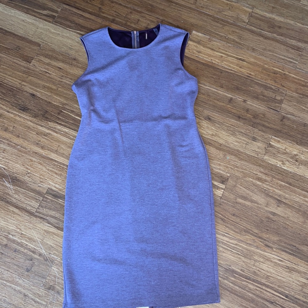 T Tahari Zip up back purple dress size 12